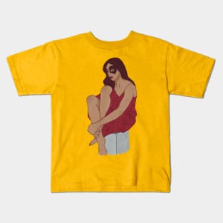 Girl in red Kids T-Shirt